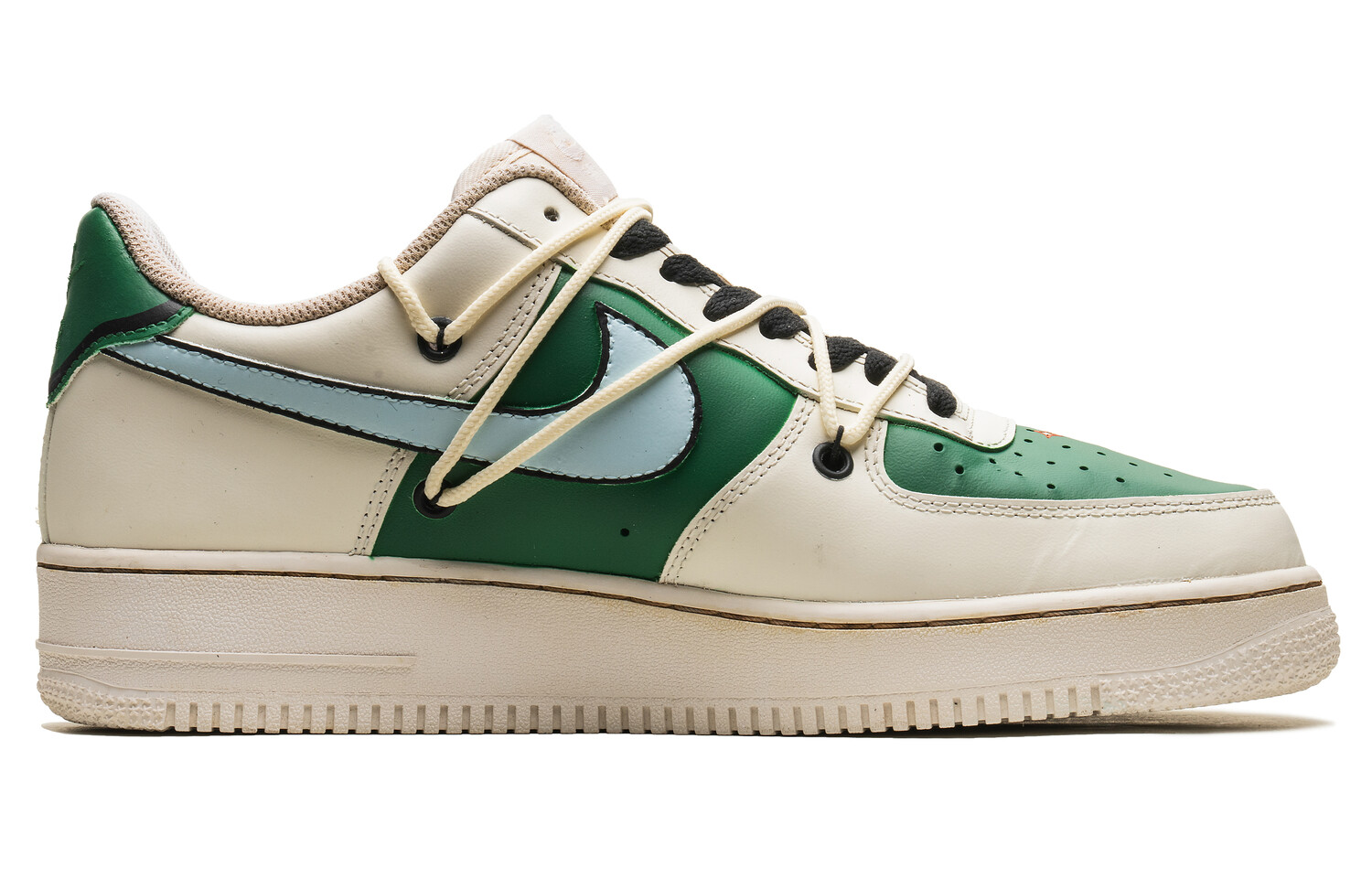 Кроссовки Nike Air Force 1 Skateboarding Shoes Unisex Low-top Beige/Green, зеленый