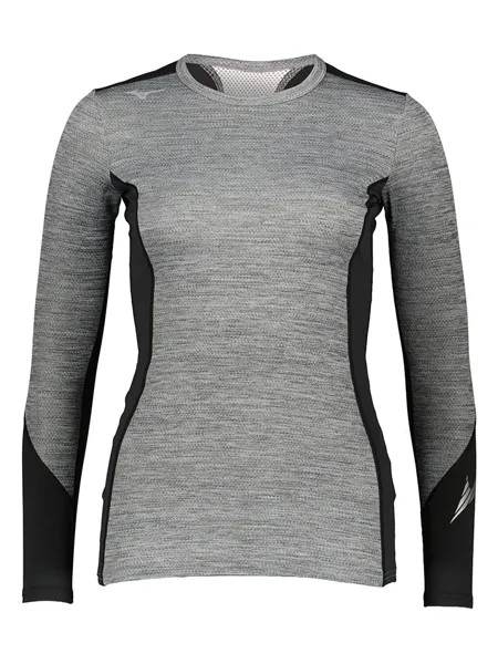 Лонгслив Mizuno Virtual Body G2 Crew, серо черный