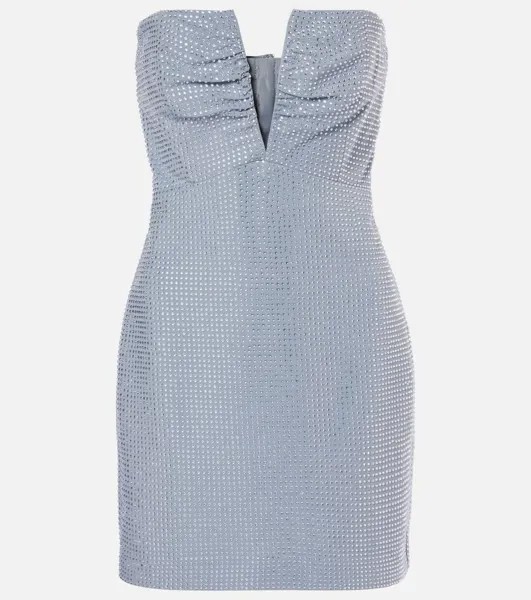 Платье-корсет с бриллиантами Roland Mouret, синий