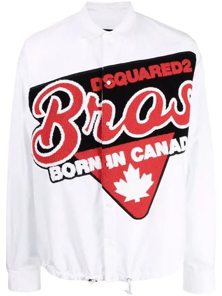 Dsquared2 logo-patch long-sleeve shirt
