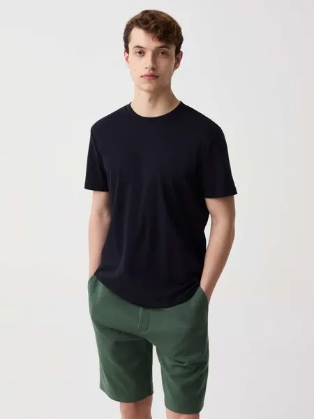 Джоггеры-Бермуды из флиса с кулиской Ovs, цвет moss green