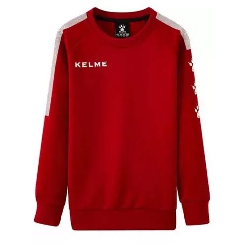 Детский свитшот KELME Knitted round neck sweater, красный, размер 140