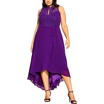 Женское фиолетовое шифоновое макси-платье City Chic, официальное макси-платье XL BHFO 0978