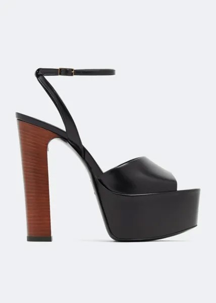 Сандалии SAINT LAURENT Jodie platform sandals, черный