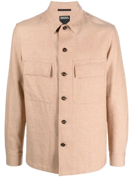 Zegna кашемировая куртка, коричневый