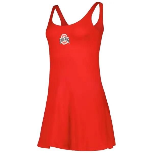 Платье с логотипом и круглым вырезом ZooZatz Ohio State Buckeyes, красный/черный/белый