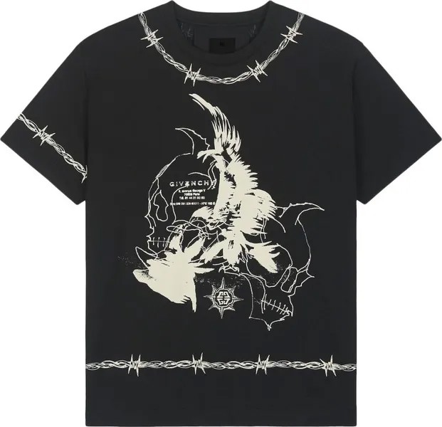 Футболка Givenchy Barbed Oversized T-Shirt 'Black', черный