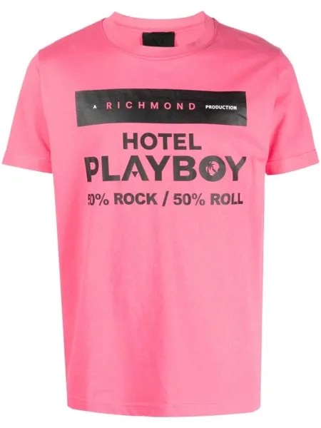 John Richmond футболка Hotel Playboy с графичным принтом