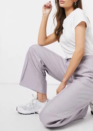 Серо-сиреневые строгие джоггеры в стиле oversized ASOS DESIGN-Фиолетовый цвет