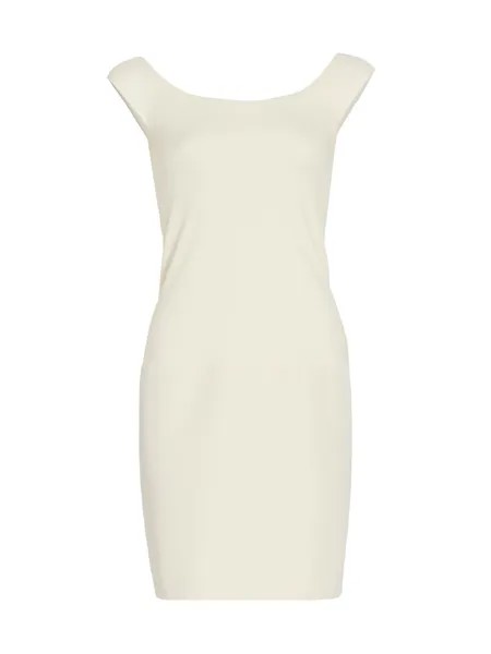 Мини-платье Moni с открытыми плечами Khaite, кремовый