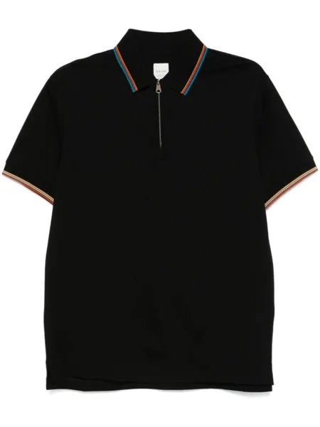 Paul Smith рубашка-поло из хлопка с полосками, черный