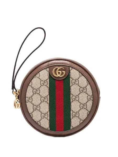 Gucci круглый клатч с узором GG Supreme