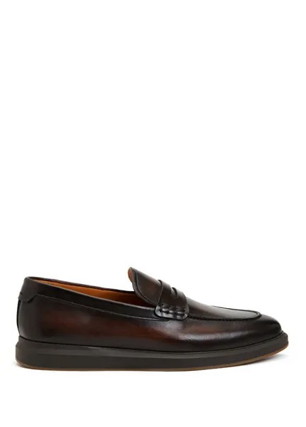 Мужские кожаные лоферы Magnanni, коричневый