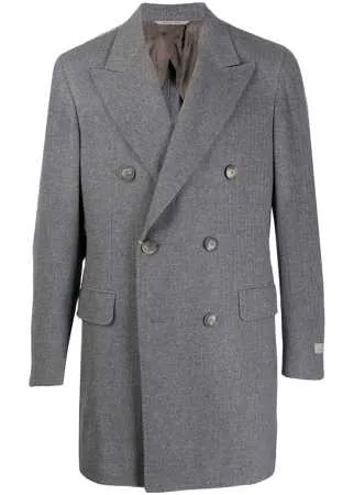 Canali двубортное кашемировое пальто