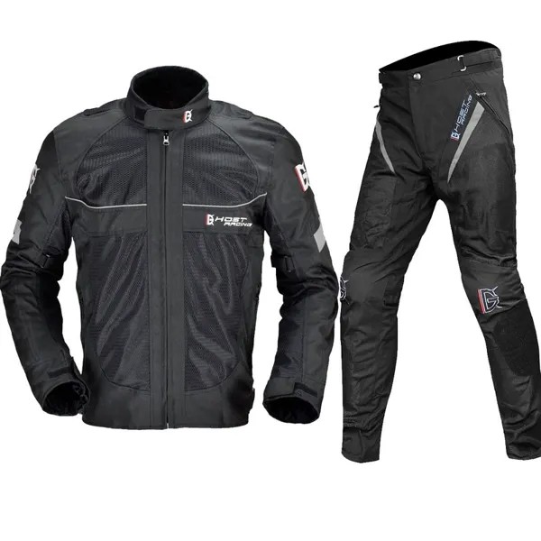 Новая мотоциклетная куртка, летняя сетчатая защитная одежда, куртка + брюки, светоотражающий костюм для верховой езды, мотоциклетные брюки, ...