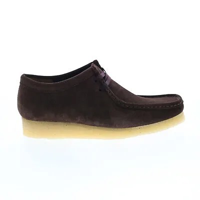 Clarks Wallabee 26156606 Мужские коричневые замшевые оксфорды и туфли на шнуровке повседневная обувь
