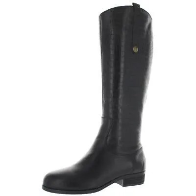 Черные кожаные сапоги для верховой езды Array женские дерби каблуки 7,5 средние (B,M) BHFO 5767