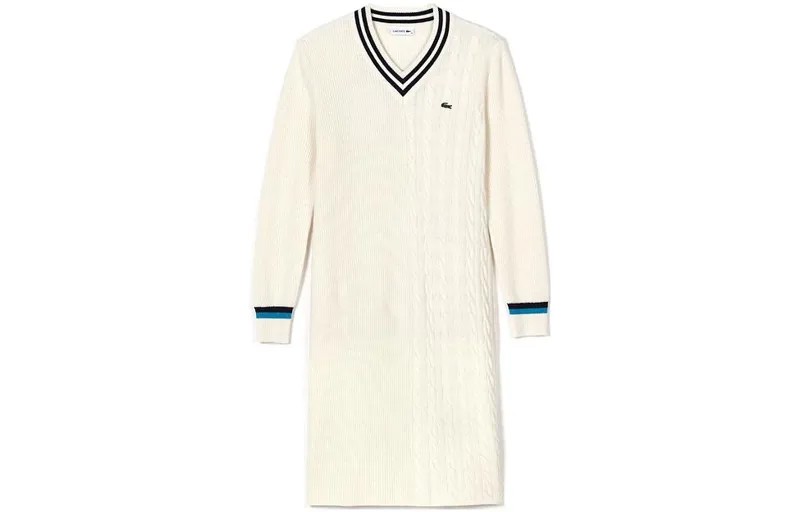 LACOSTE Женское платье с длинными рукавами, цвет Beige