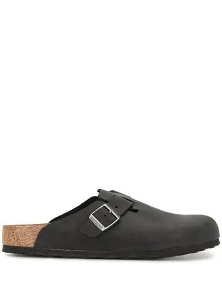 Birkenstock слиперы Boston с пряжкой, черный