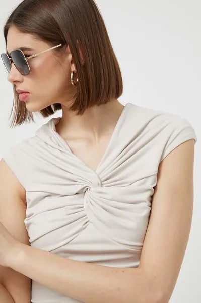 Блузка Abercrombie & Fitch, бежевый