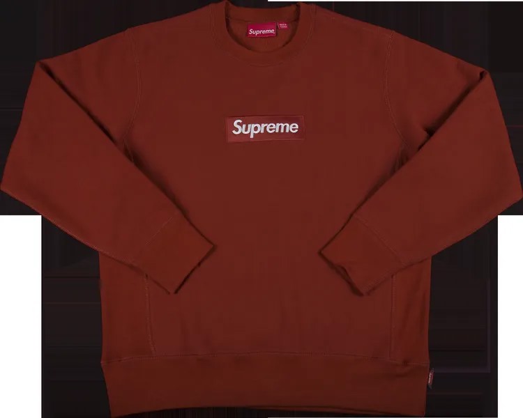 Толстовка Supreme Box Logo Crewneck Sweatshirt 'Rust', оранжевый