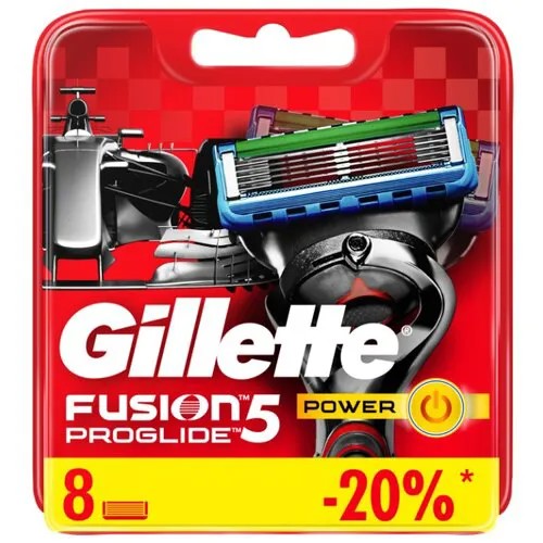 Сменные кассеты Gillette Fusion5 ProGlide Power, 8 шт.