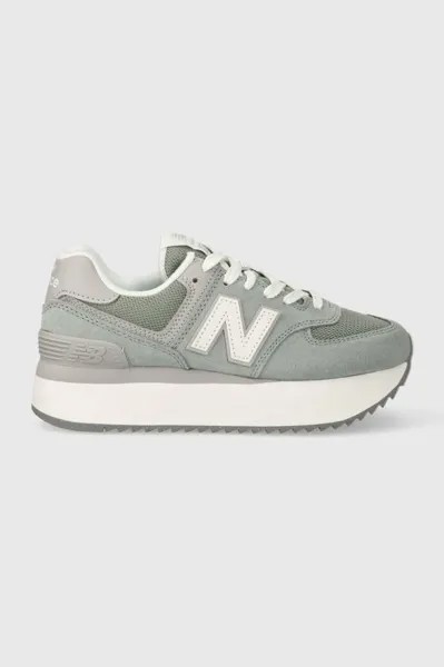 Замшевые кроссовки WL574ZSG New Balance, бирюзовый