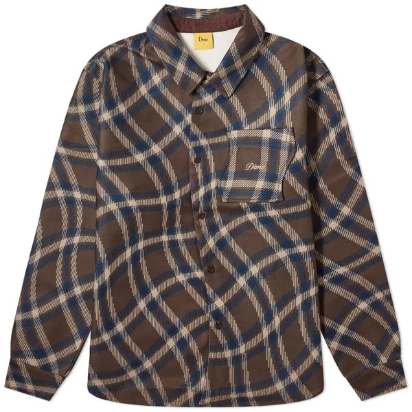 Рубашка Dime Plaid Fleece Wave, цвет Espresso