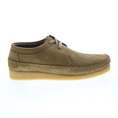 Clarks Weaver 26166518 Мужские Зеленые Замшевые Оксфорды На Шнуровке Повседневная Обувь