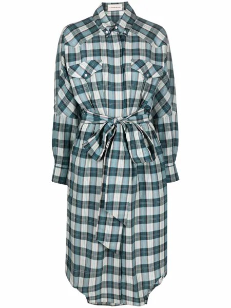 Alexandre Vauthier check-print shirt dess
