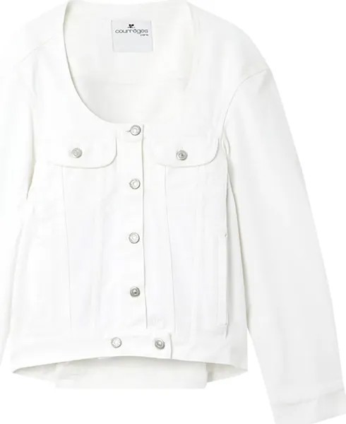 Куртка Courrèges Cocoon Denim 'Heritage White', белый