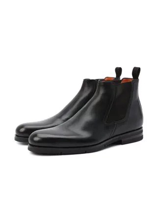 Кожаные челси Santoni