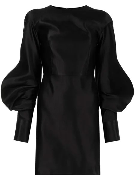 TOM FORD платье мини с объемными рукавами, черный