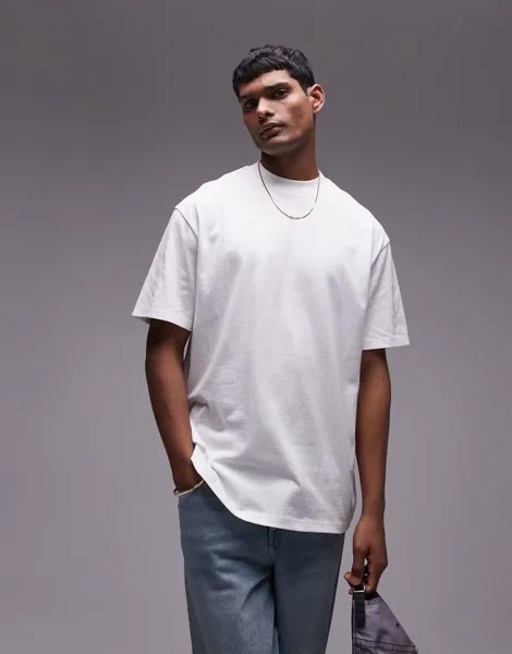 Белая футболка оверсайз Topman