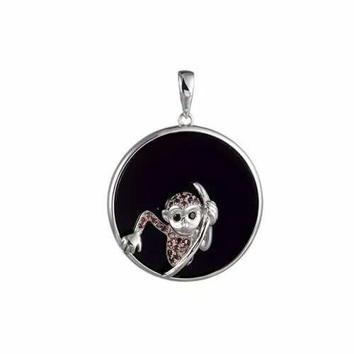 Подвеска ELEMENT47, серебро, 925 проба, оникс