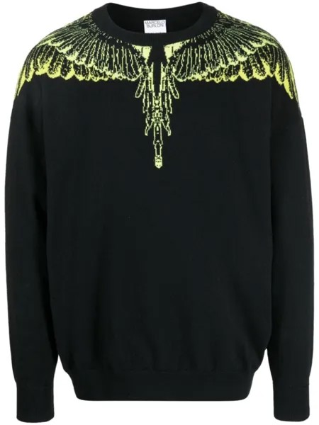 Marcelo Burlon County of Milan Wings-intarsia jumper, черный