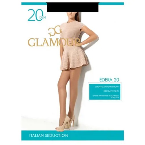 Колготки Glamour Edera, 20 den, размер 4, черный, бежевый