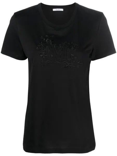 Max Mara футболка Sacha с монограммой, черный