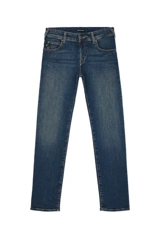 Синие прямые джинсы Emporio Armani детские