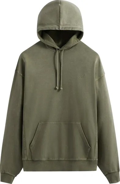 Худи Kith Crystal Wash Interlock Williams III Hoodie 'Flagstaff', зеленый