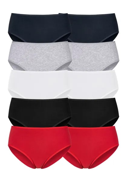 Трусы PETITE FLEUR Hüft, цвет rot, schwarz, weiß, grau meliert, navy