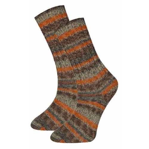 Носки Himalaya, размер 36-40, серый, оранжевый, коричневый