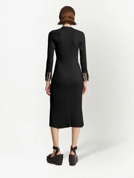 Платье на пуговицах в рубчик Proenza Schouler, черный
