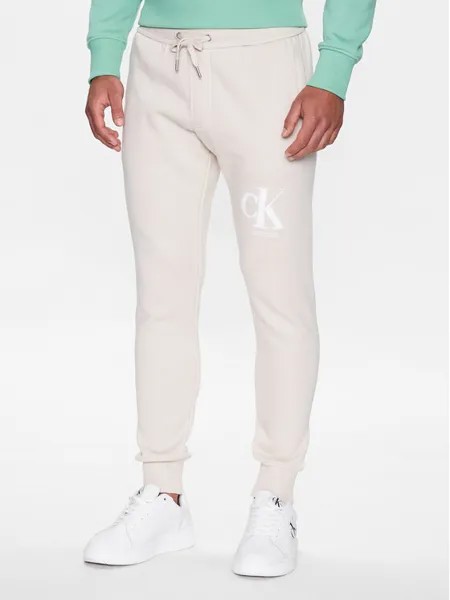 Спортивные брюки стандартного кроя Calvin Klein, бежевый