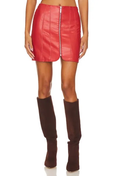 Юбка мини Free People Layla Faux Leather, цвет Spiced Brandy