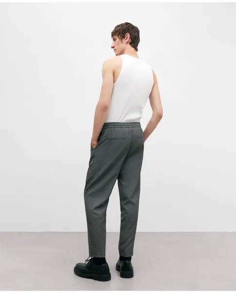 Мужские брюки-джоггеры серого меланжа Adolfo Dominguez, серый