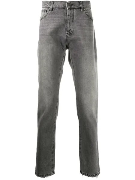 MSGM джинсы прямого кроя с вышитым логотипом
