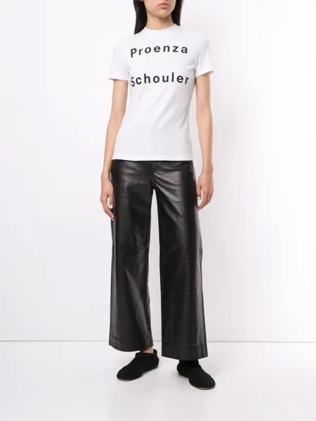 Proenza Schouler White Label футболка с логотипом, белый