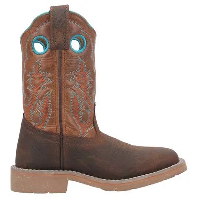 Ботинки Dan Post Rye TooledInlay Square Toe Cowboy Youth Boys Brown Casual Boots