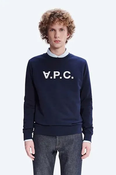 Толстовка Sweat Vpc из хлопка A.P.C., темно-синий